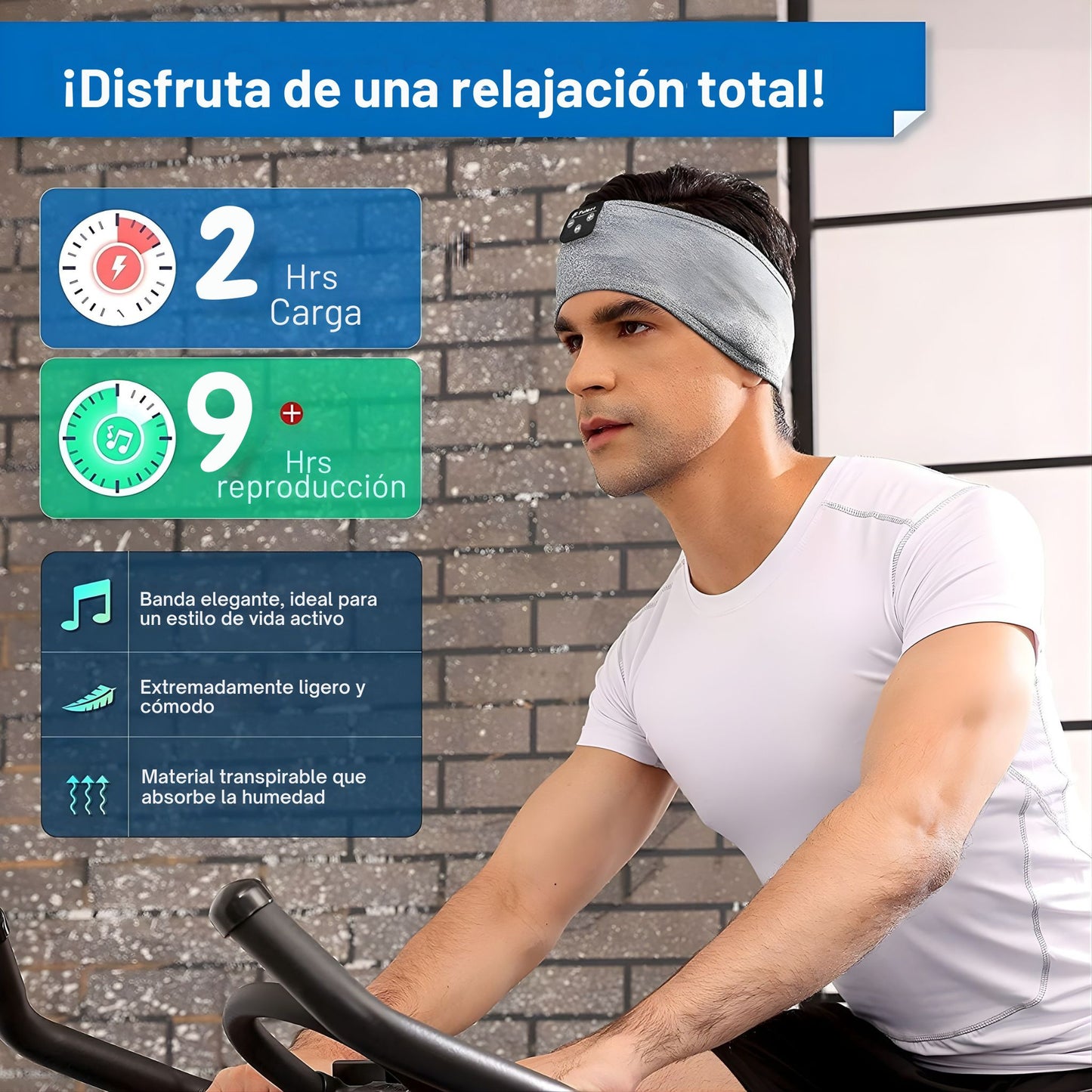 Banda para dormir con auriculares Bluetooth 5.4
