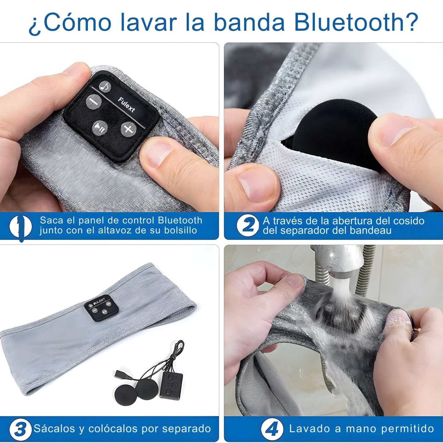 Banda para dormir con auriculares Bluetooth 5.4