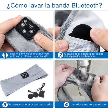 Banda para dormir con auriculares Bluetooth 5.4